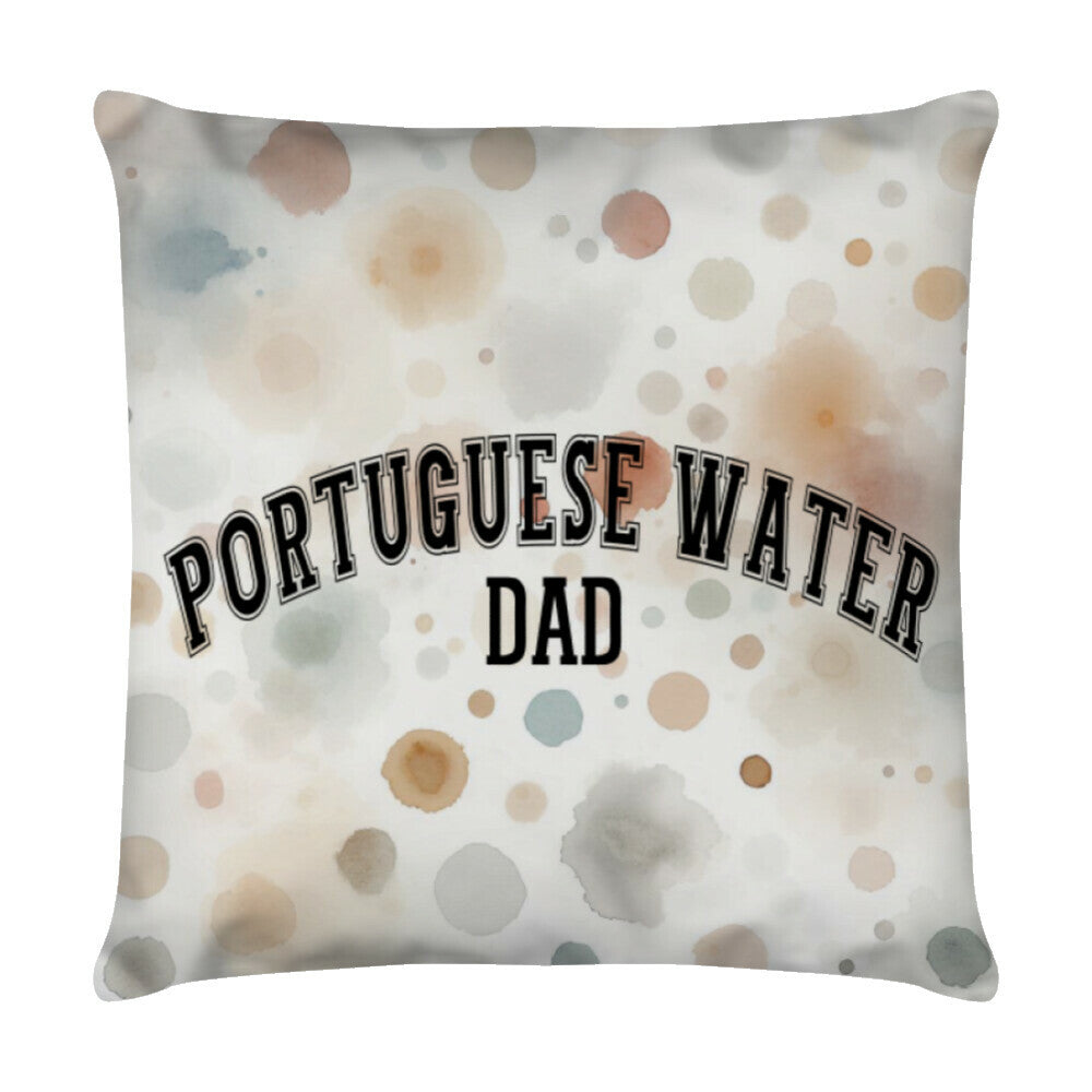 Kissen "Portugiesischer Wasserhund - DAD" Weiß – hunde-shirt.de