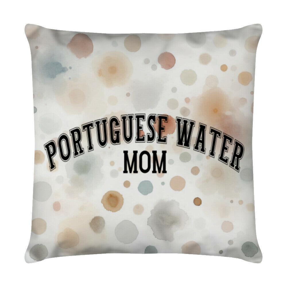 Kissen "Portugiesischer Wasserhund - MOM" Weiß – hunde-shirt.de