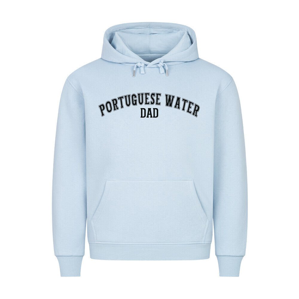 Premium Hoodie "Portugiesischer Wasserhund - DAD" Babyblau – hunde-shirt.de