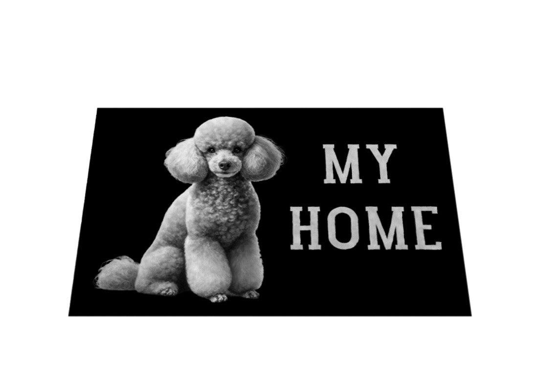 Fußmatte "Pudel - MY HOME" – hunde-shirt.de