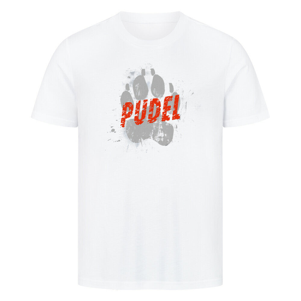 Premium T-Shirt "Pudel - PAW" Weiß – hunde-shirt.de