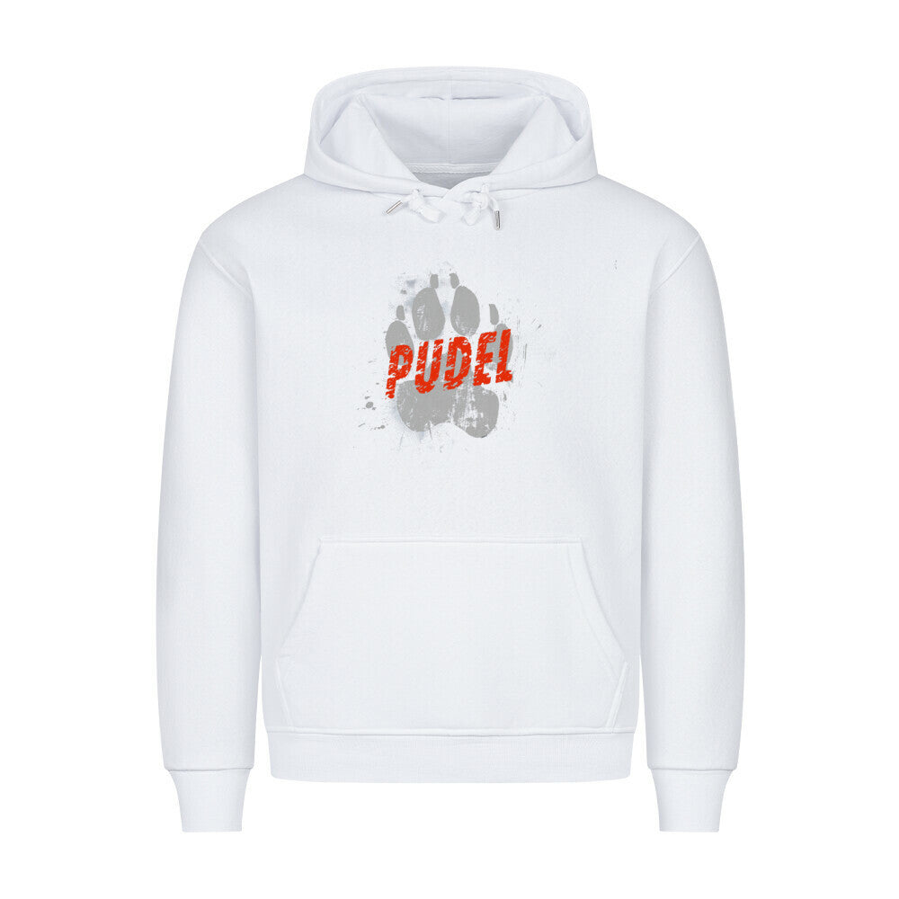 Premium Hoodie "Pudel - PAW" Weiß – hunde-shirt.de