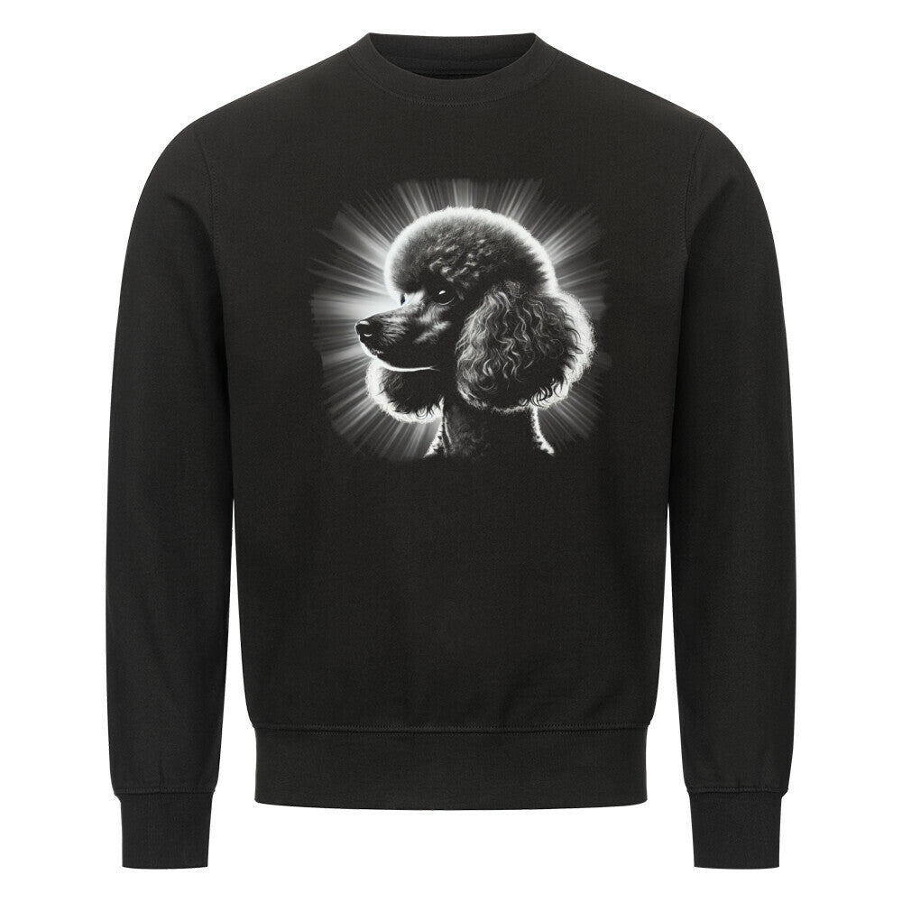 Premium Sweatshirt "Pudel - Shine" Schwarz – hunde-shirt.de