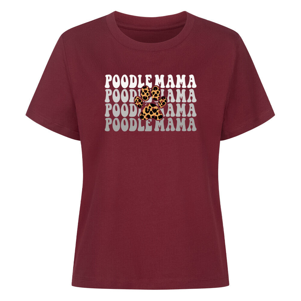Premium Damen-Shirt "Pudel - Mama" Burgunder – hunde-shirt.de
