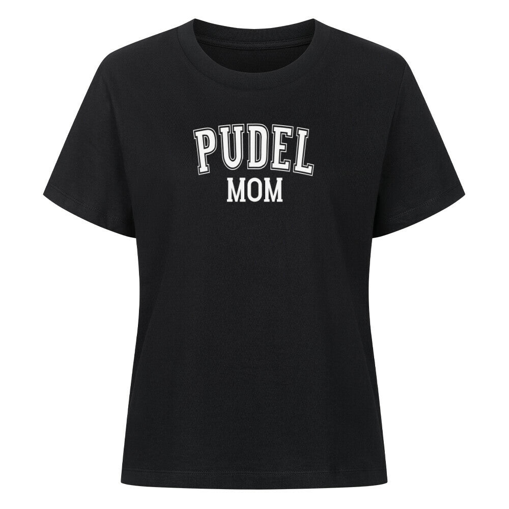 Premium Damen-Shirt "Pudel - MOM" Schwarz – hunde-shirt.de