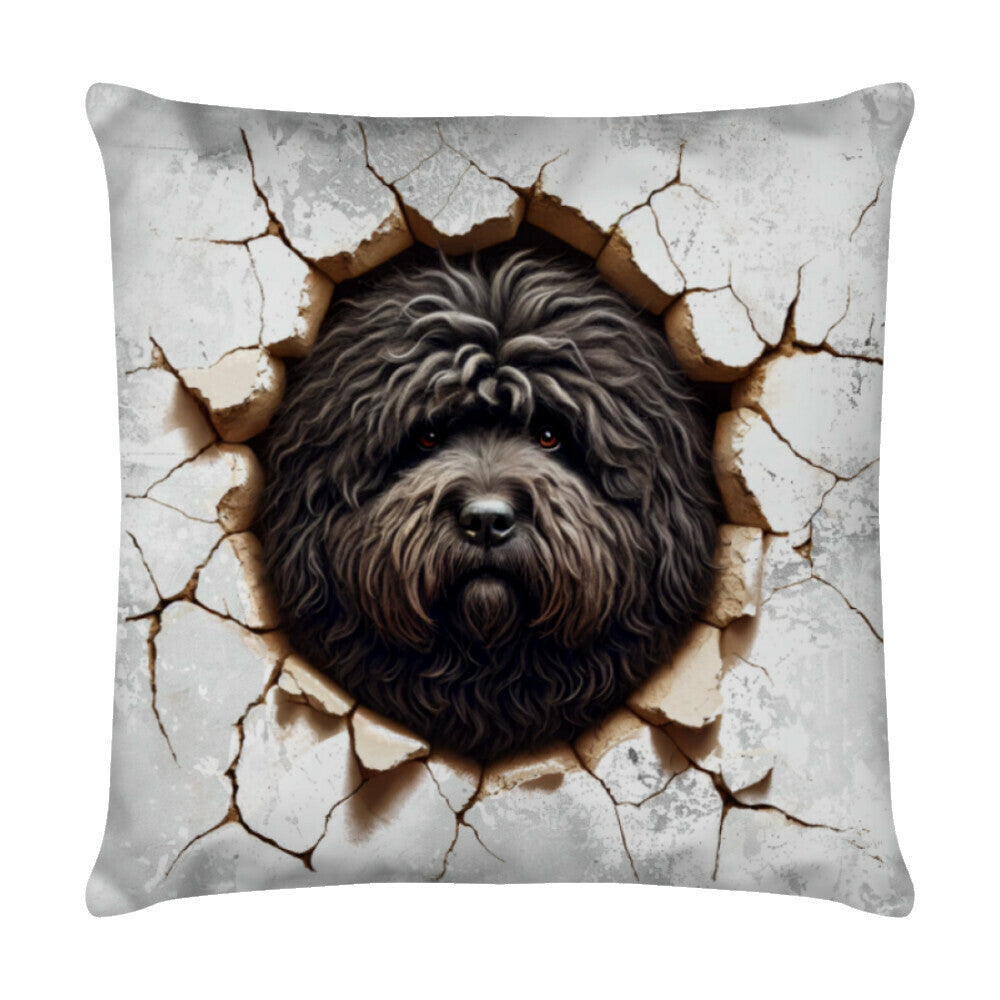 Kissen "Puli - Look" Weiß – hunde-shirt.de