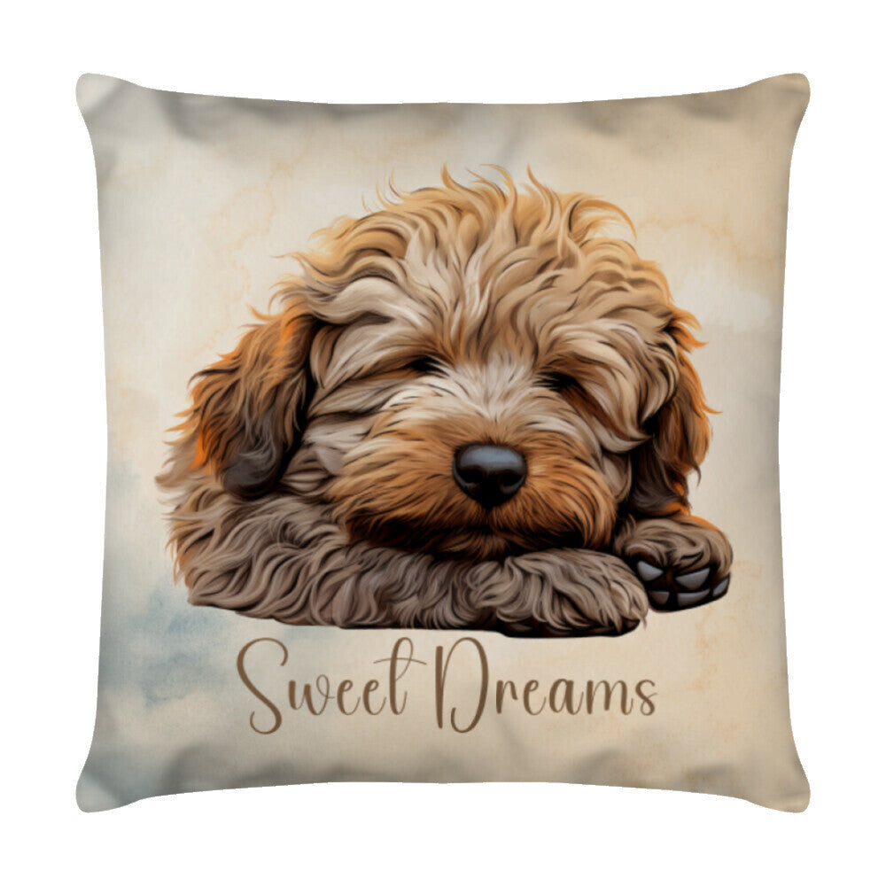 Kissen "Puli - Sweet Dreams" Weiß – hunde-shirt.de
