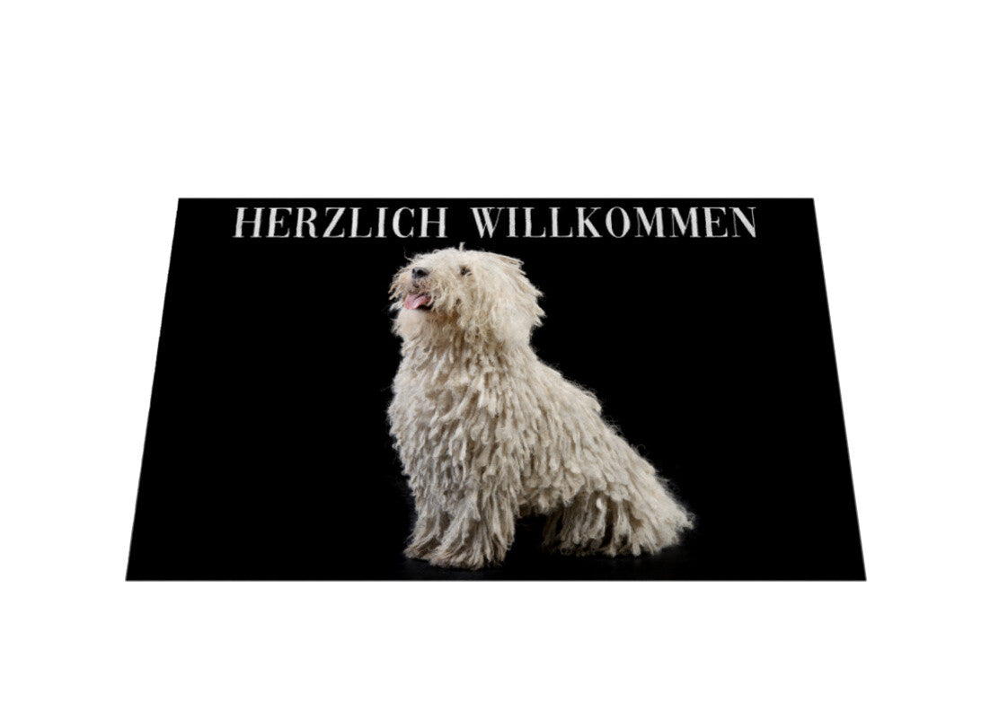 Fußmatte "Puli - Herzlich Willkommen" – hunde-shirt.de