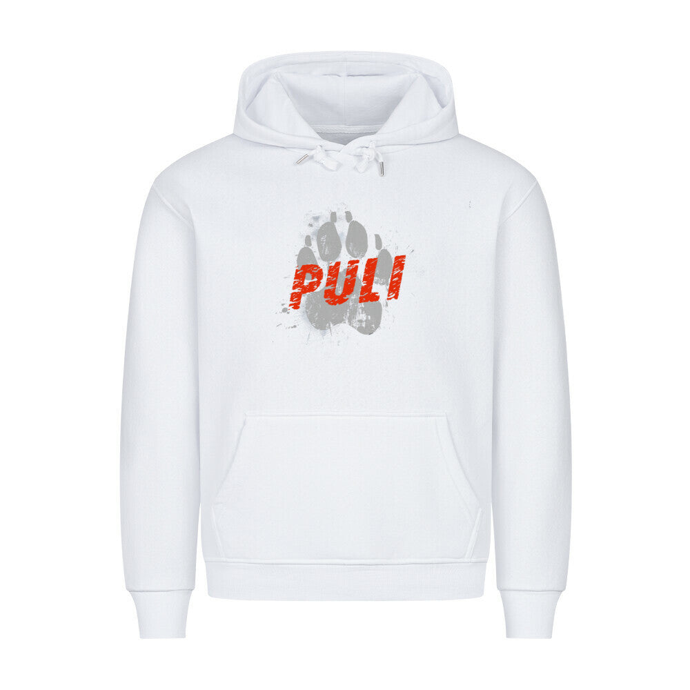 Premium Hoodie "Puli - PAW" Weiß – hunde-shirt.de
