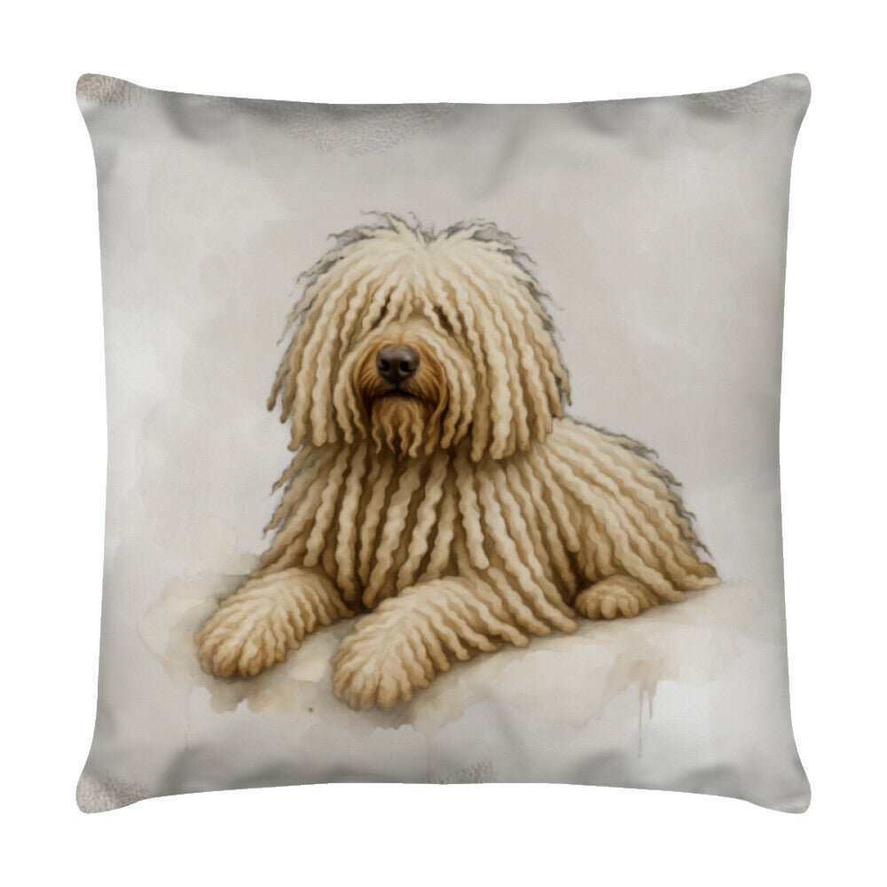 Kissen "Puli - Relax" Weiß – hunde-shirt.de