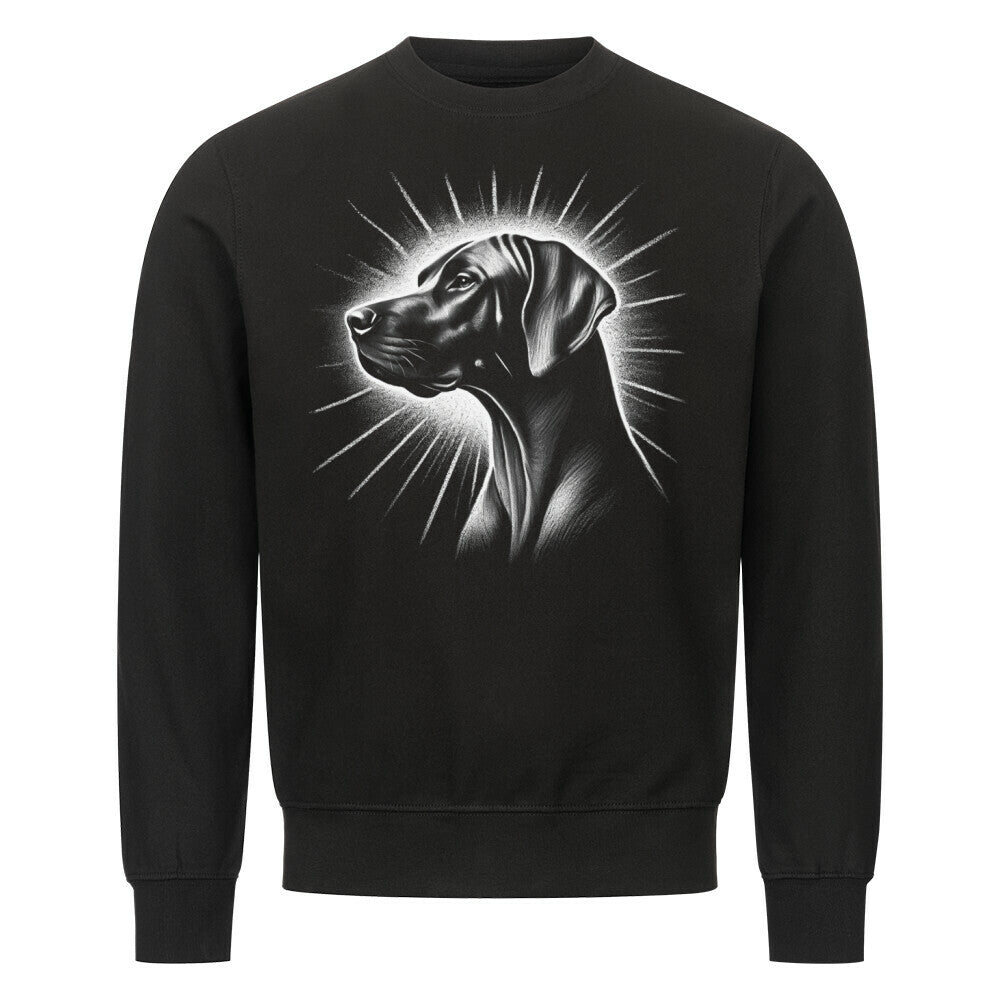 Premium Sweatshirt "Rhodesian Ridgeback - Shine" Schwarz – hunde-shirt.de