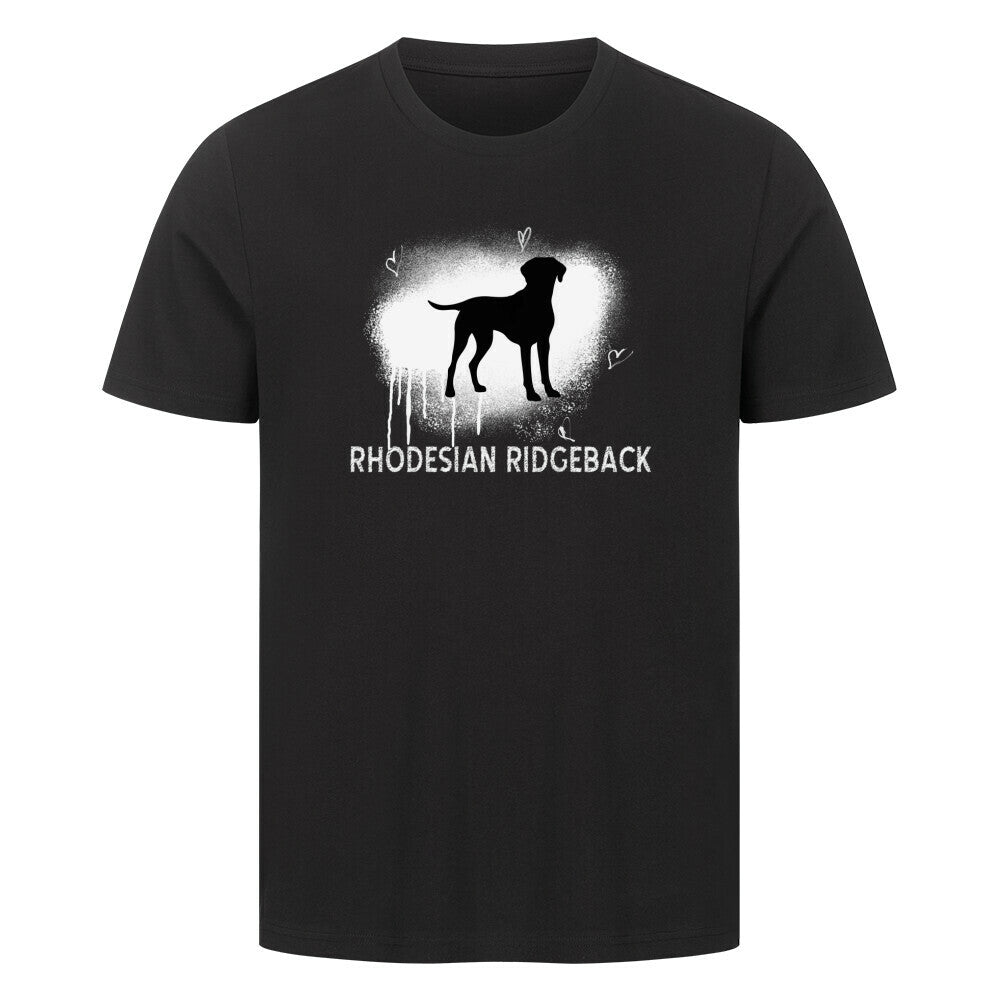 Premium T-Shirt "Rhodesian Ridgeback - Brush" Schwarz – hunde-shirt.de