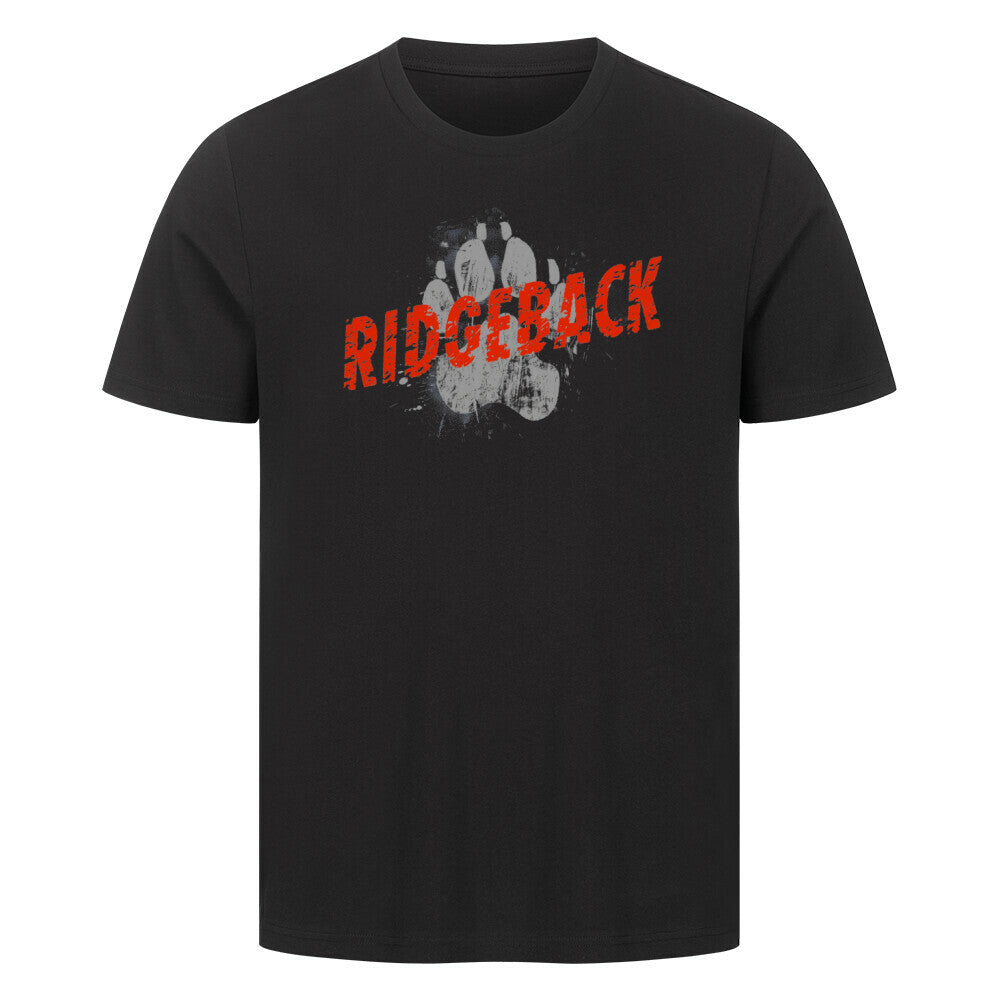 Premium T-Shirt "Rhodesian Ridgeback - PAW" Schwarz – hunde-shirt.de