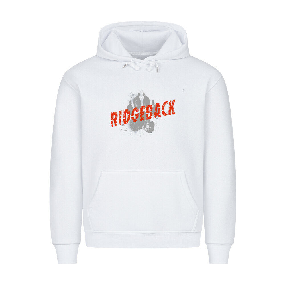 Premium Hoodie "Rhodesian Ridgeback - PAW" Weiß – hunde-shirt.de
