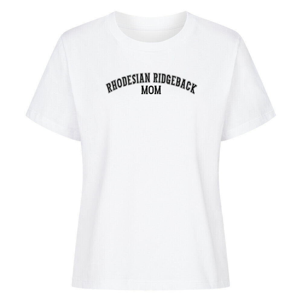 Premium Damen-Shirt "Rhodesian Ridgeback - MOM" Weiß – hunde-shirt.de