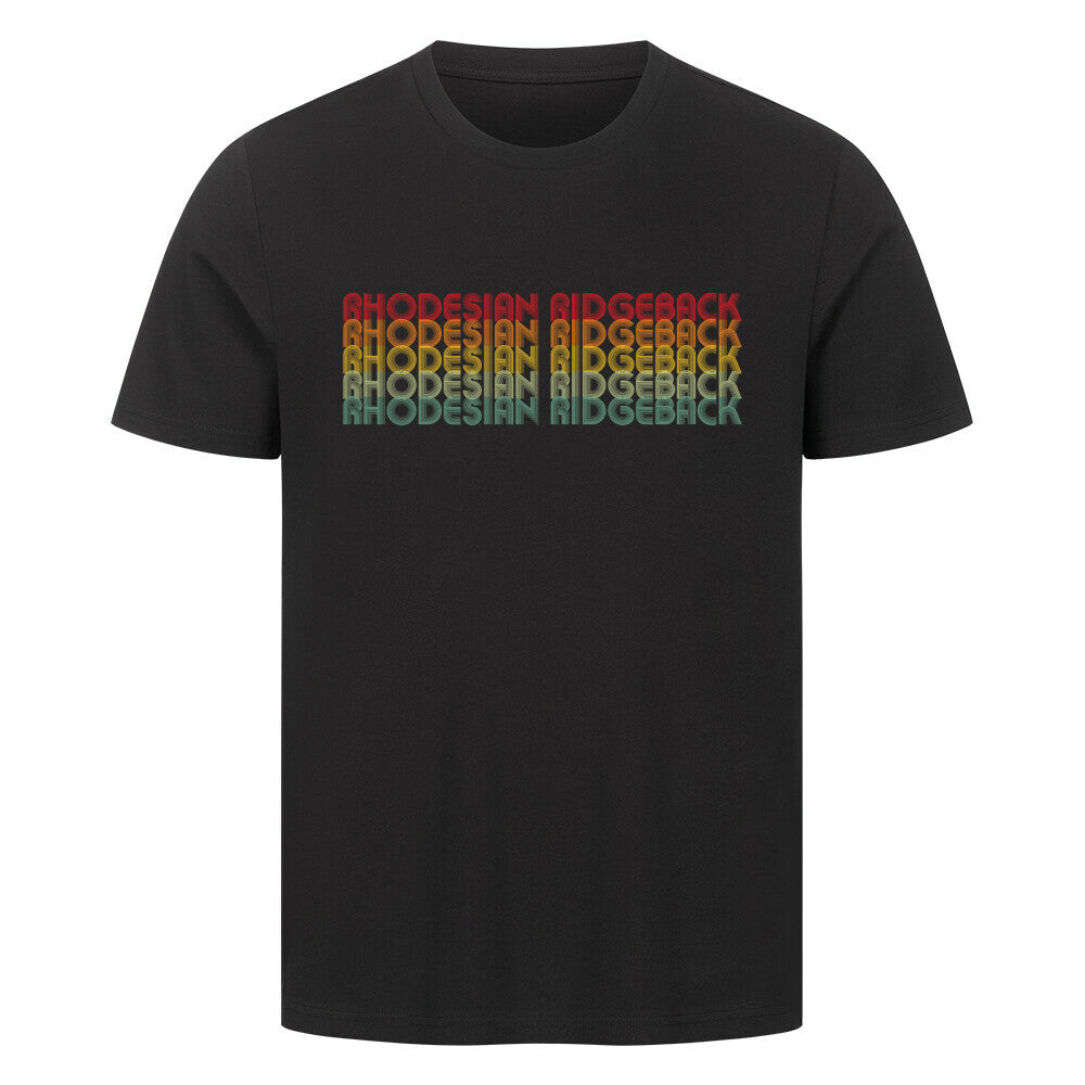 Premium T-Shirt "Rhodesian Ridgeback - RETRO" Schwarz – hunde-shirt.de