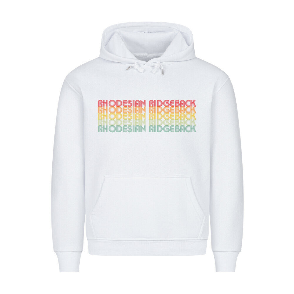Premium Hoodie "Rhodesian Ridgeback - RETRO" Weiß – hunde-shirt.de