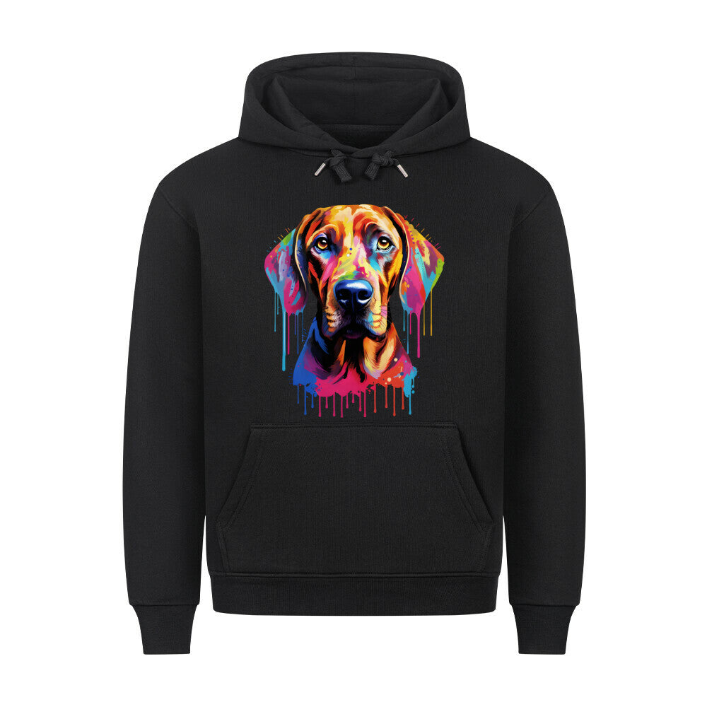 Premium Hoodie "Rhodesian Ridgeback - Splash" Schwarz – hunde-shirt.de