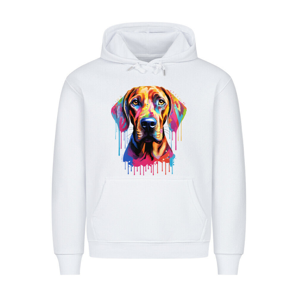 Premium Hoodie "Rhodesian Ridgeback - Splash" Weiß – hunde-shirt.de