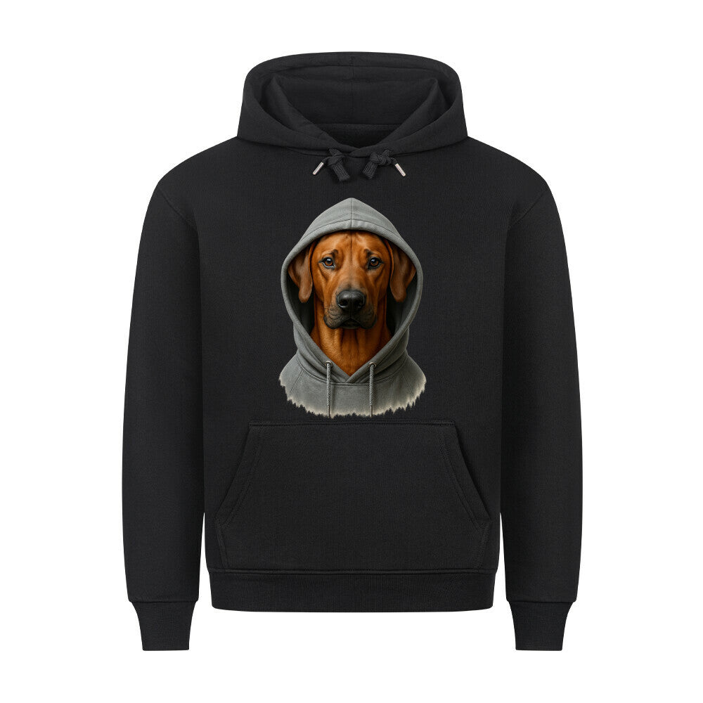 Premium Hoodie "Rhodesian Ridgeback - Hooded" Schwarz – hunde-shirt.de