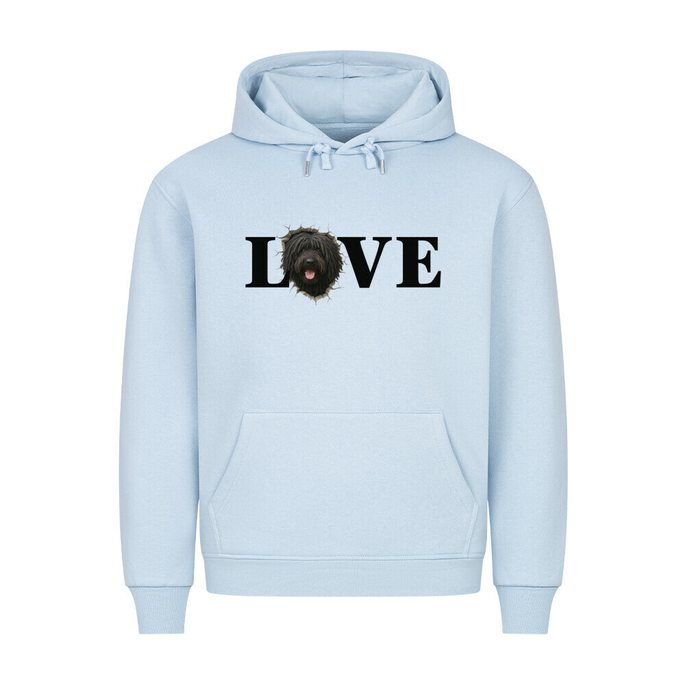Premium Hoodie "Puli - LOVE" Babyblau – hunde-shirt.de