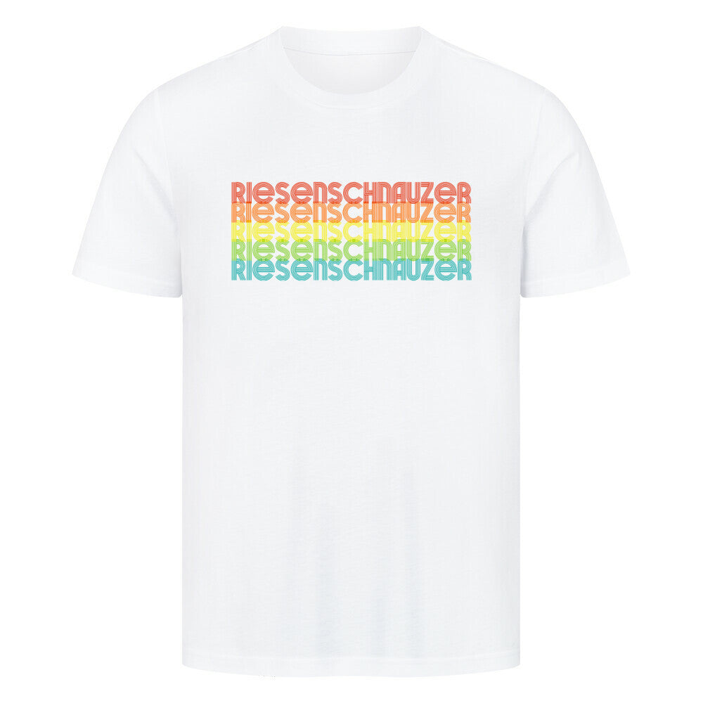 Premium T-Shirt "Riesenschnauzer - RETRO" Weiß – hunde-shirt.de