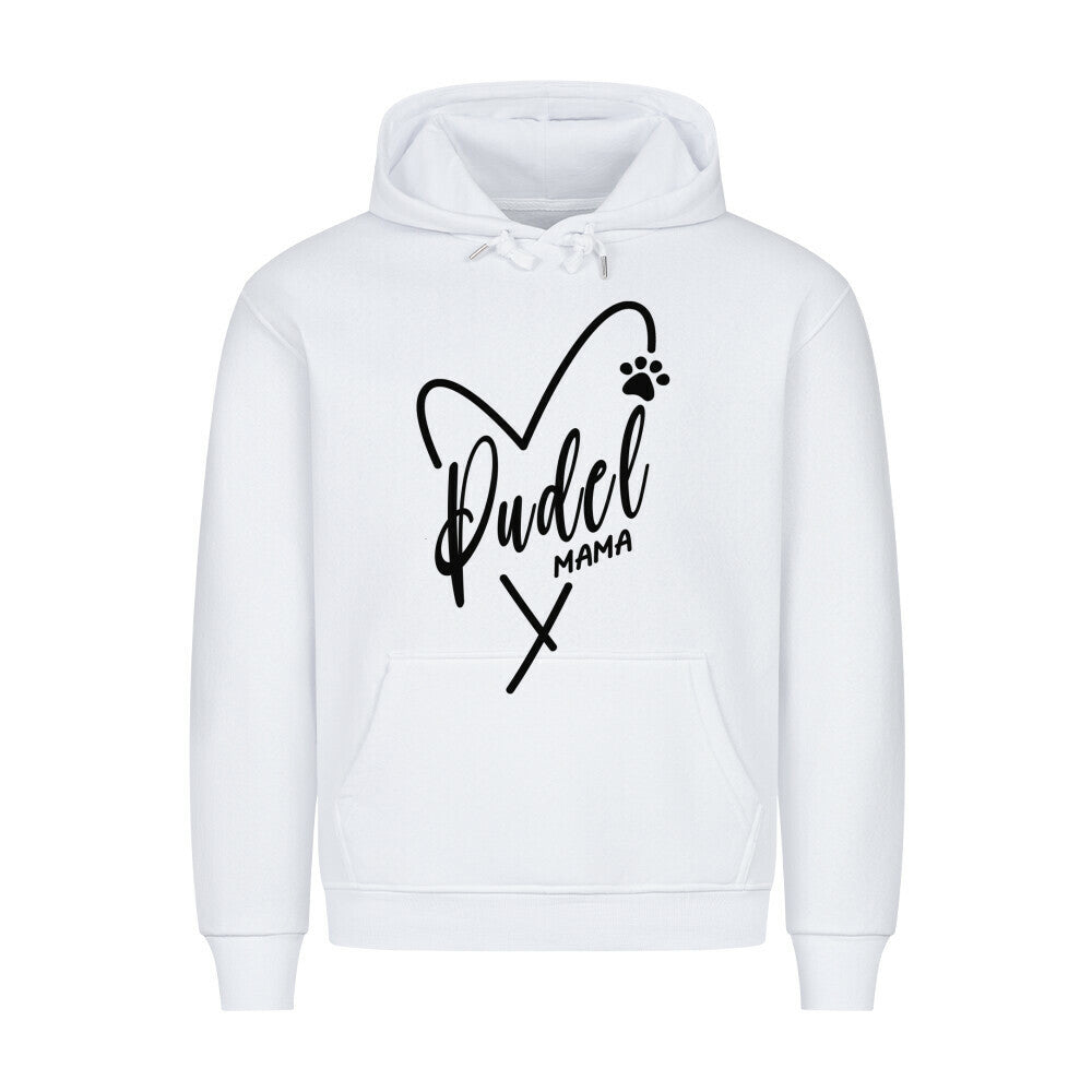 Premium Hoodie "Pudel - Mama" Weiß – hunde-shirt.de