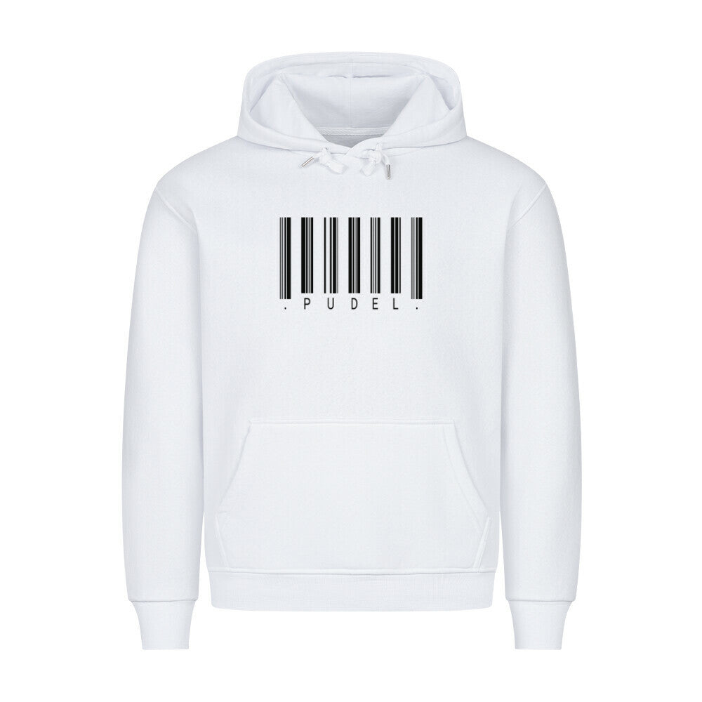 Premium Hoodie "Pudel - Scan" Weiß – hunde-shirt.de