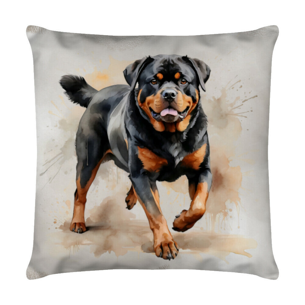 Kissen "Rottweiler - Walk" Weiß – hunde-shirt.de