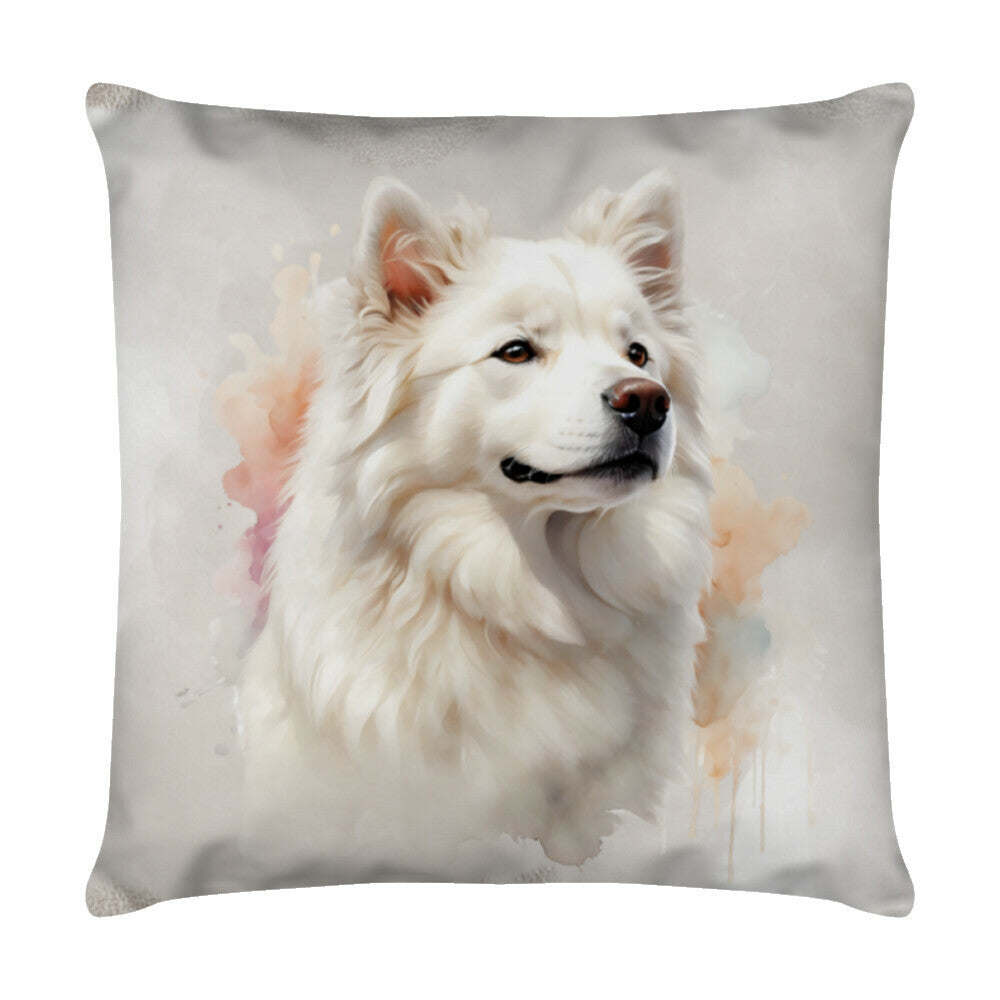 Kissen "Samoyed - Blick" Weiß – hunde-shirt.de