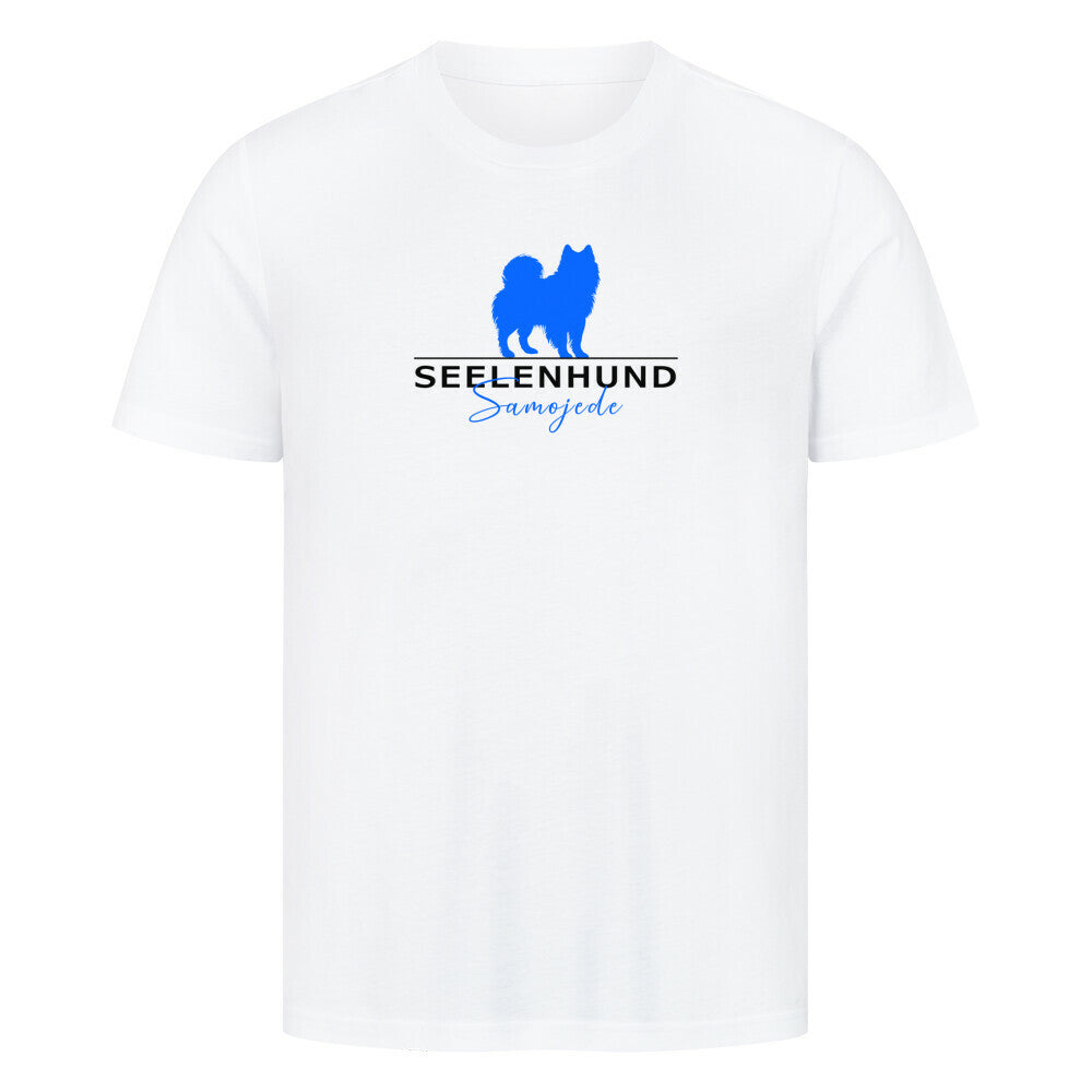 Premium T-Shirt "Samoyed - Seelenhund" Weiß – hunde-shirt.de