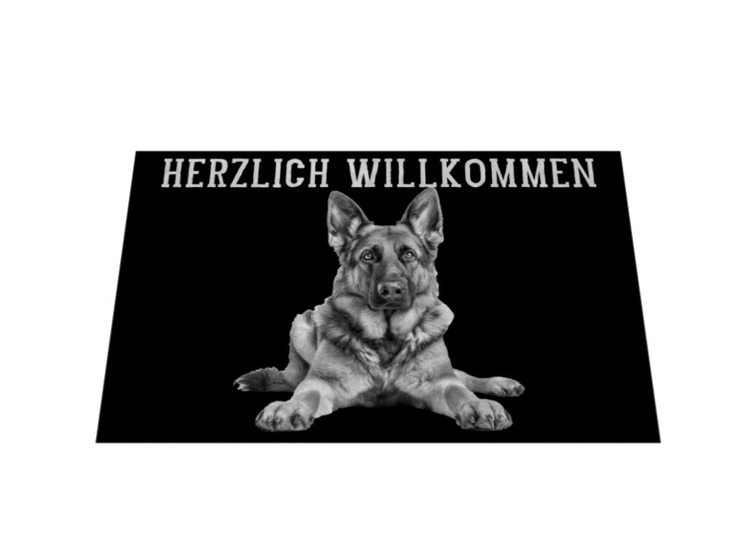 Fußmatte "Schäferhund - Herzlich Willkommen" – hunde-shirt.de