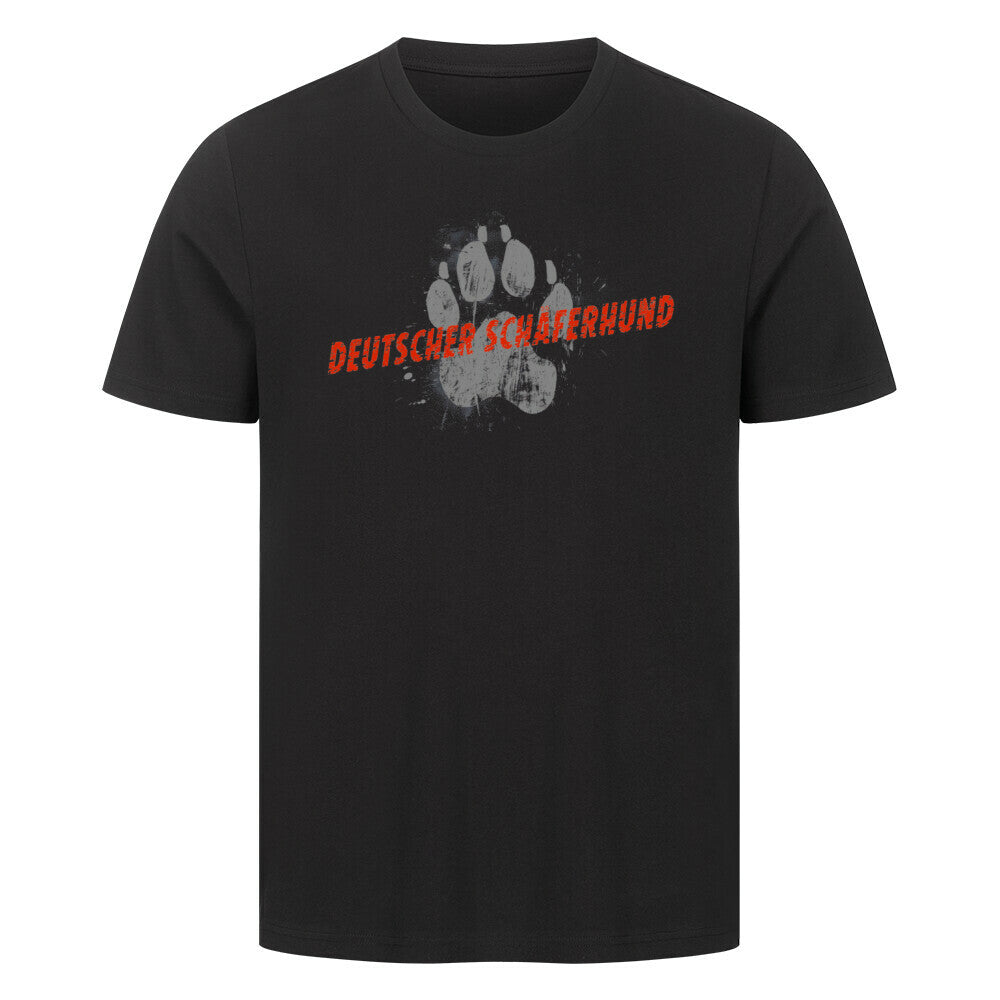 Premium T-Shirt "Schäferhund - PAW" Schwarz – hunde-shirt.de