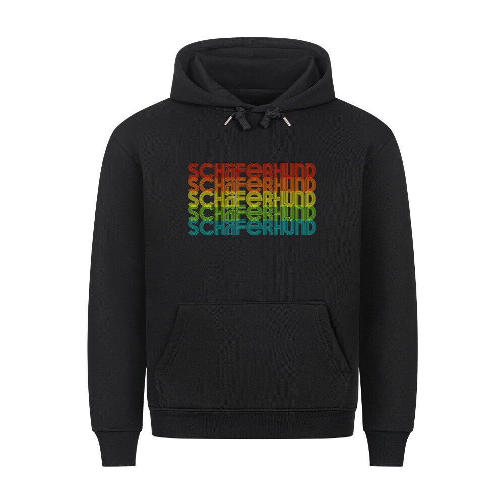 Premium Hoodie "Schäferhund - RETRO" Schwarz – hunde-shirt.de
