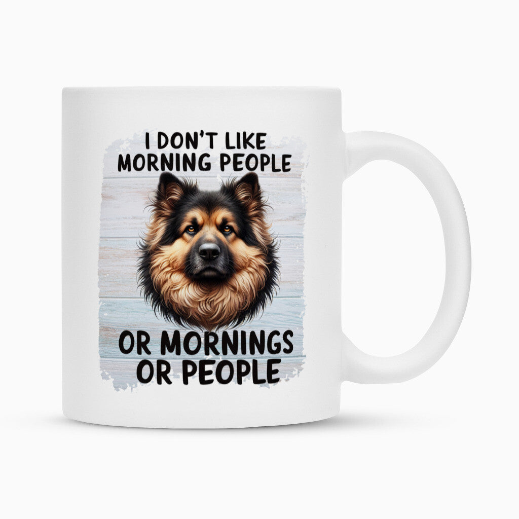 Tasse "Schäferhund ( Altdeutsch ) - Morning People" Weiß – hunde-shirt.de