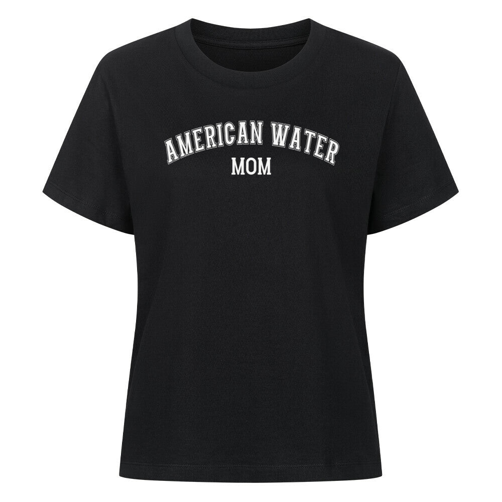 Premium Damen-Shirt "American Water - MOM" Schwarz – hunde-shirt.de