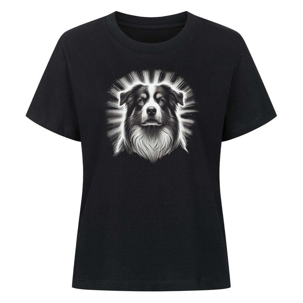 Premium Damen-Shirt "Australian Shepherd - Shine" Schwarz – hunde-shirt.de