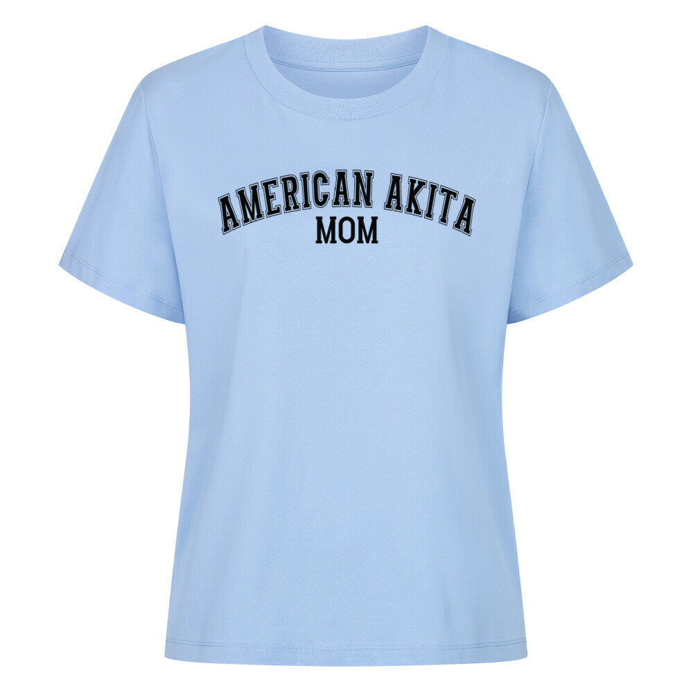 Premium Damen-Shirt "American Akita - MOM" Sky Blue – hunde-shirt.de