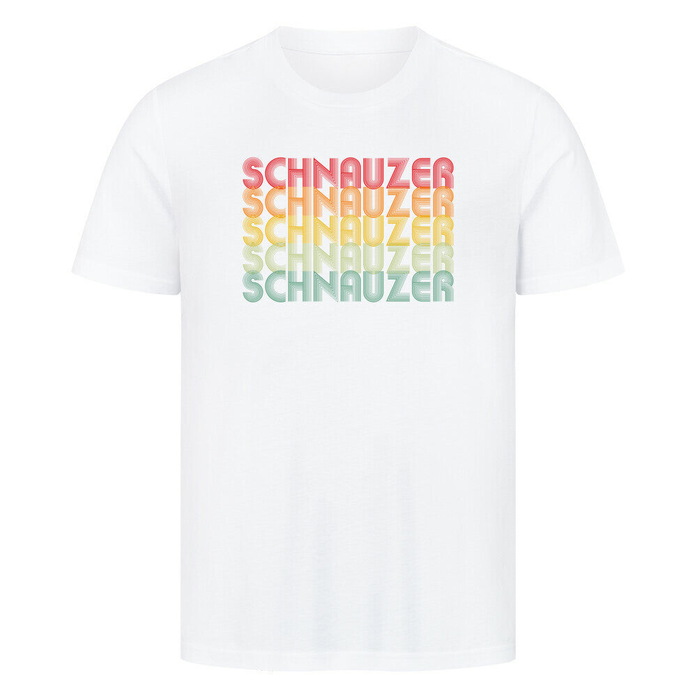 Premium T-Shirt "Schnauzer - RETRO" Weiß – hunde-shirt.de