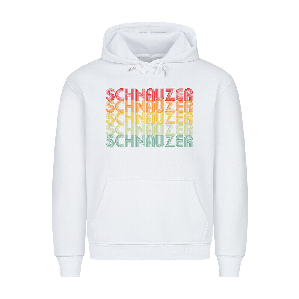 Premium Hoodie "Schnauzer - RETRO" Weiß – hunde-shirt.de