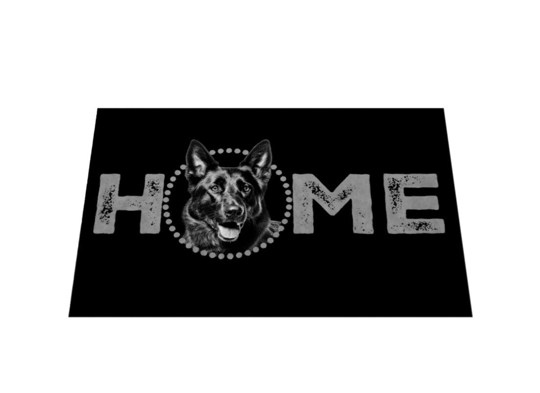 Fußmatte "Schäferhund schwarz - HOME-Edition" – hunde-shirt.de