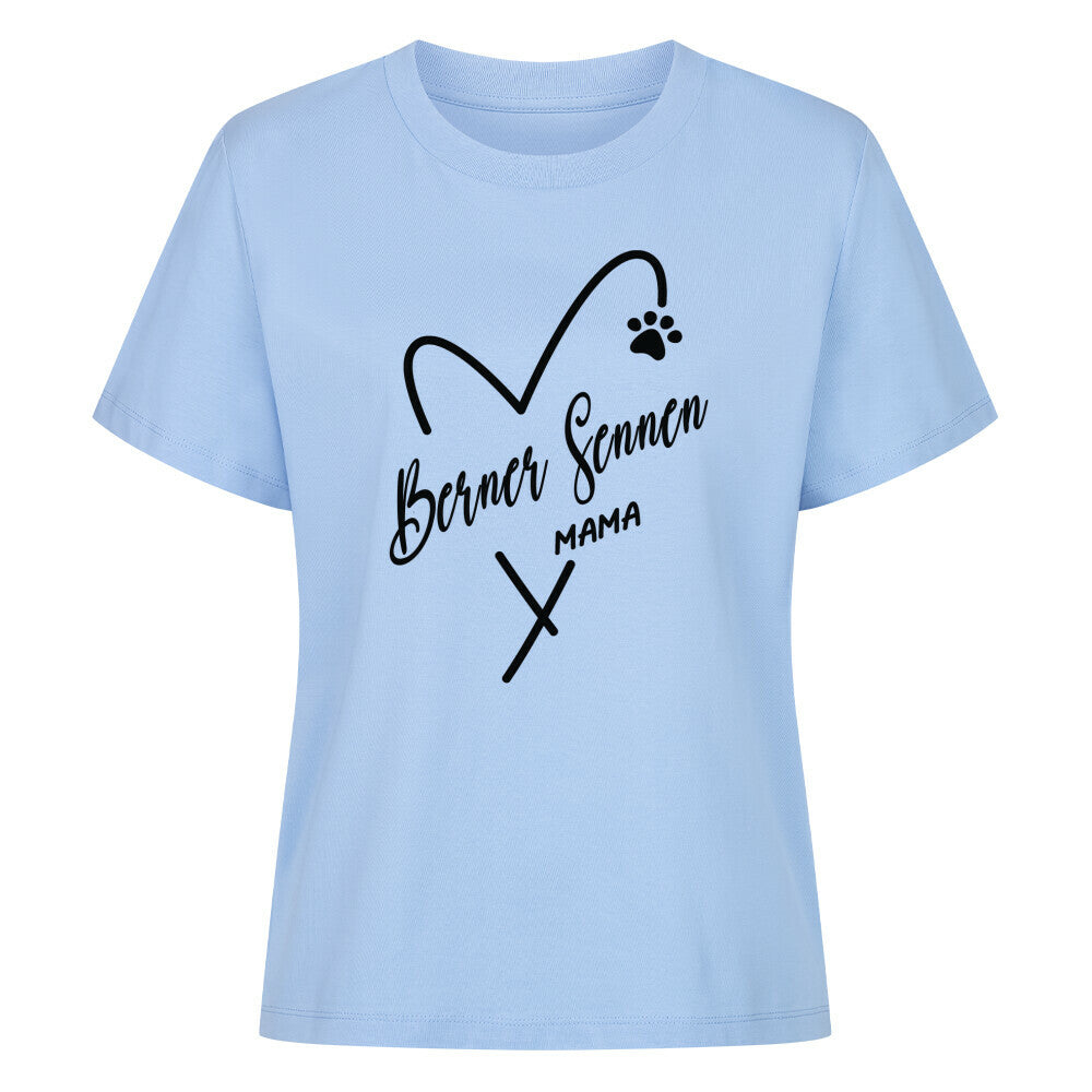 Premium Damen-Shirt "Berner Sennen - Mama" Sky Blue – hunde-shirt.de