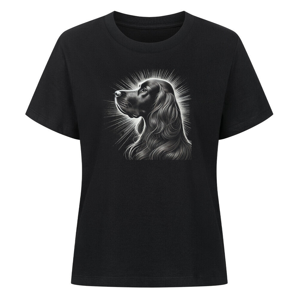 Premium Damen-Shirt "Irish Setter - Shine" Schwarz – hunde-shirt.de