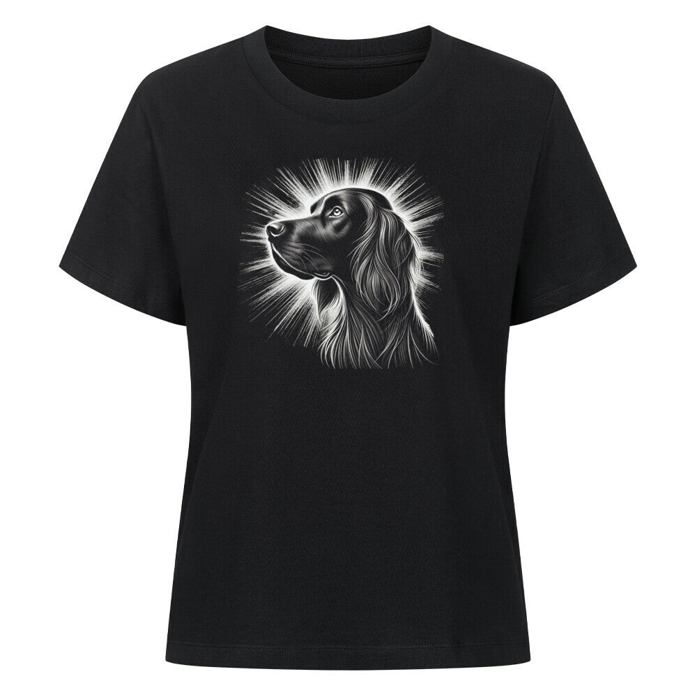 Premium Damen-Shirt "Gordon Setter - Shine" Schwarz – hunde-shirt.de