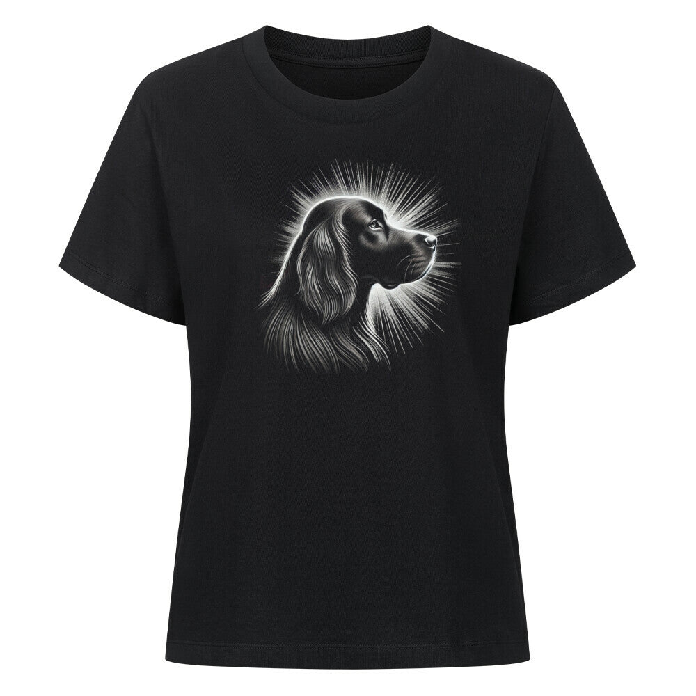 Premium Damen-Shirt "English Setter - Shine" Schwarz – hunde-shirt.de