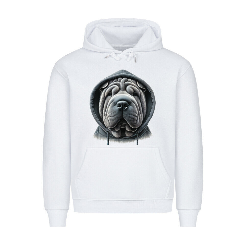 Premium Hoodie "Shar Pei - Hooded II" Weiß – hunde-shirt.de