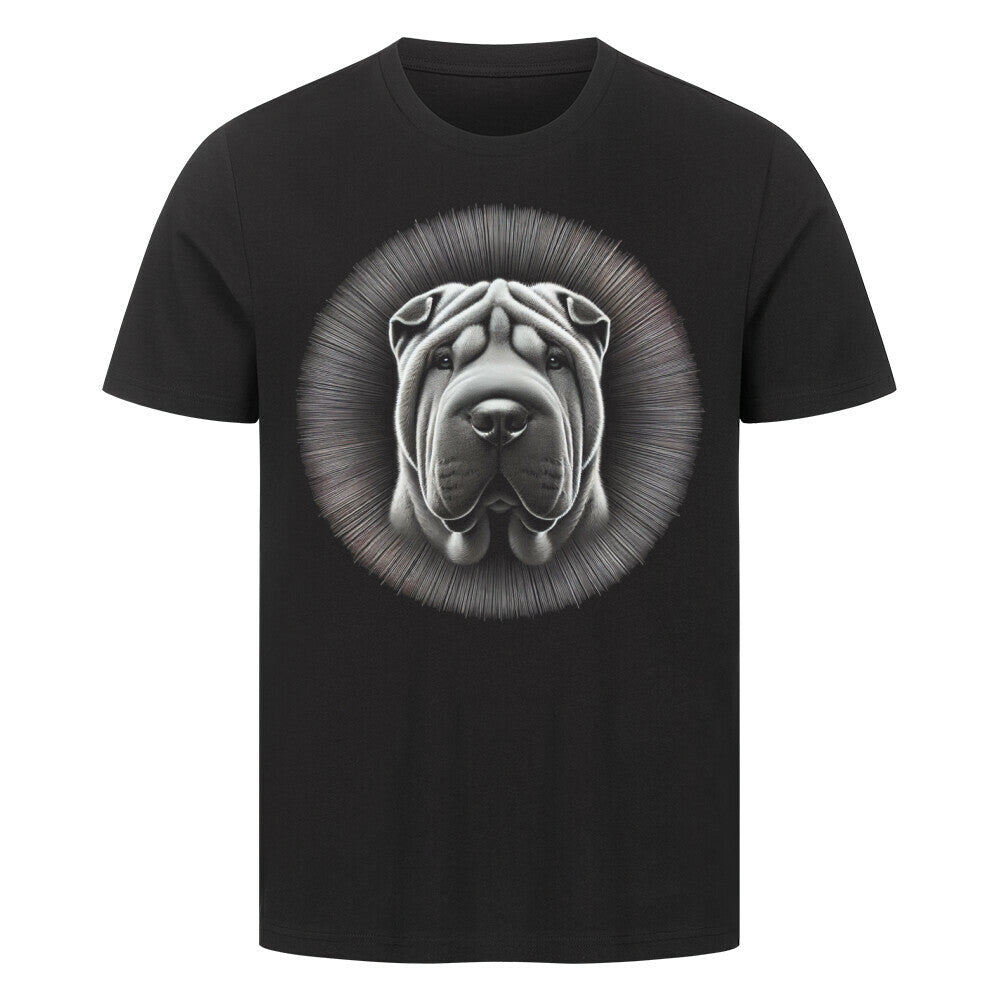 Premium T-Shirt "Shar Pei - Bright" Schwarz – hunde-shirt.de