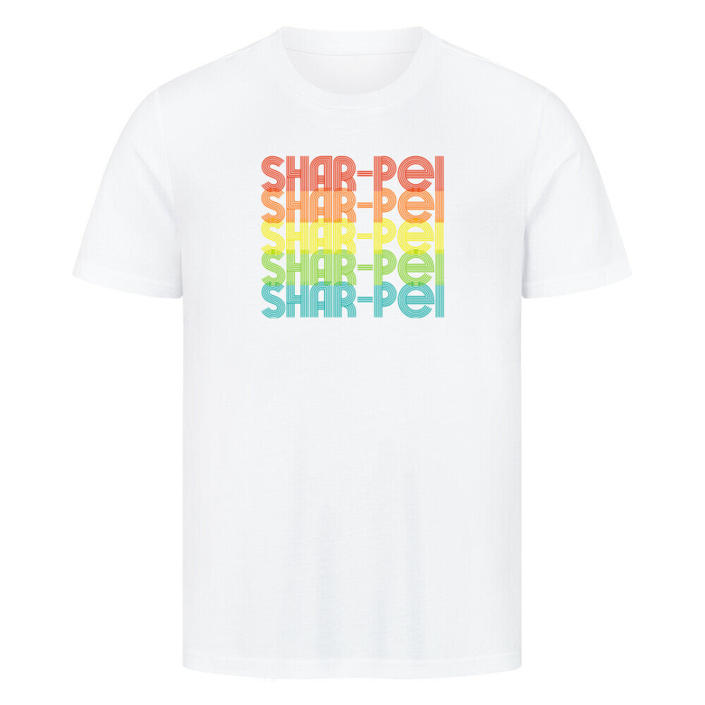 Premium T-Shirt "Shar Pei - RETRO" Weiß – hunde-shirt.de