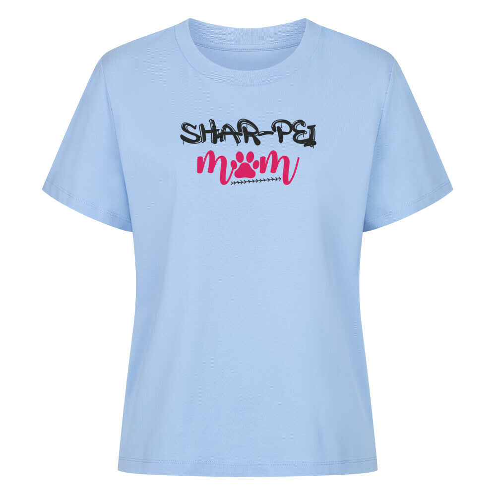 Premium Damen-Shirt "Shar Pei - Mom" Sky Blue – hunde-shirt.de