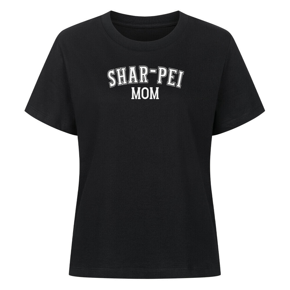 Premium Damen-Shirt "Shar Pei - MOM" Schwarz – hunde-shirt.de